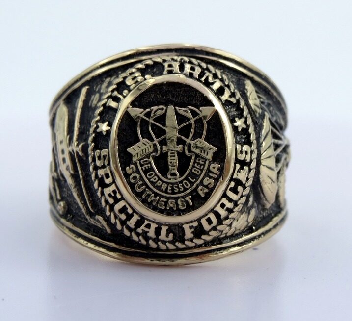 U.S. Army Special Forces Ring – Sterling 10KP Gold Plated