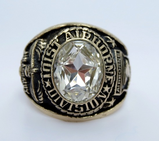 101st Airborne Division Ring – Sterling 10KP Gold Plated